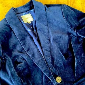 ModCloth Velvet jacket, brilliant sapphire.